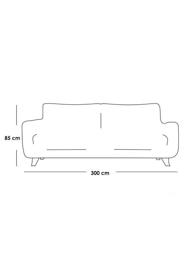 Alhome Four-seater sofa, size 300x85x85 cm - orange - AL-584 - Zrafh.com - Your Destination for Baby & Mother Needs in Saudi Arabia