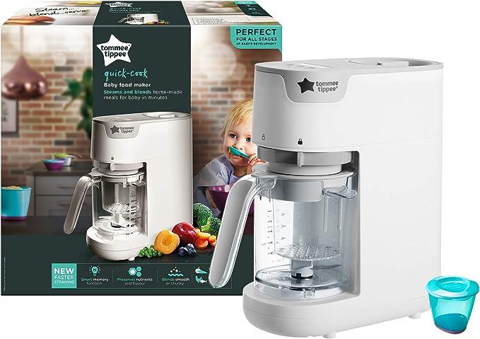 Tommee Tippee Quick Cook Baby Food Steamer Blender-White - Zrafh.com - Your Destination for Baby & Mother Needs in Saudi Arabia