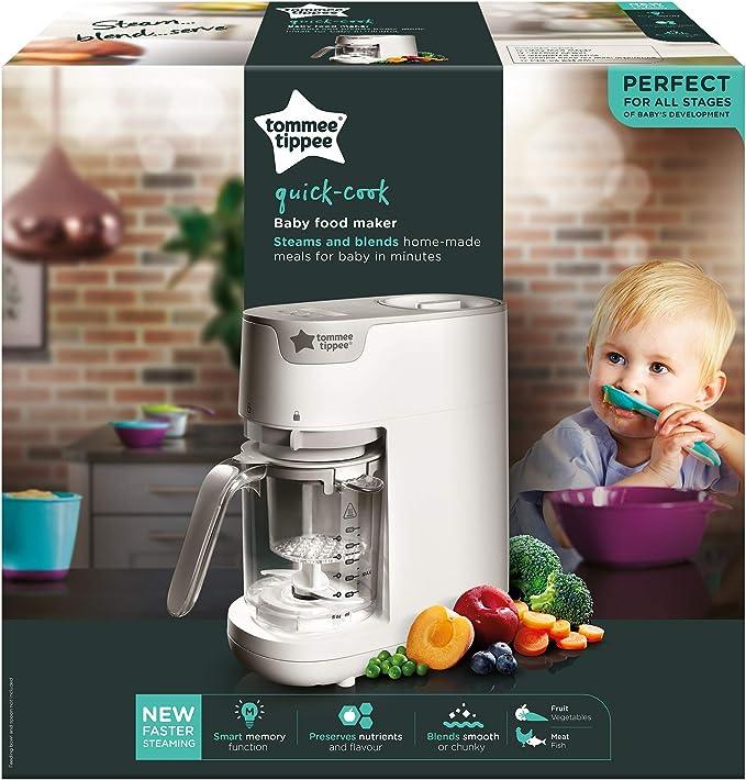 Tommee Tippee Quick Cook Baby Food Steamer Blender-White - Zrafh.com - Your Destination for Baby & Mother Needs in Saudi Arabia