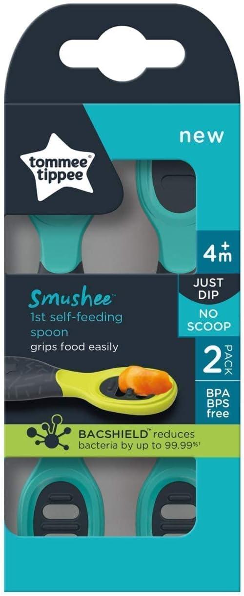 Tommee Tippee Smushee First Self Feeding Spoon, 4 m+ ( Pack of 2) - Zrafh.com - Your Destination for Baby & Mother Needs in Saudi Arabia