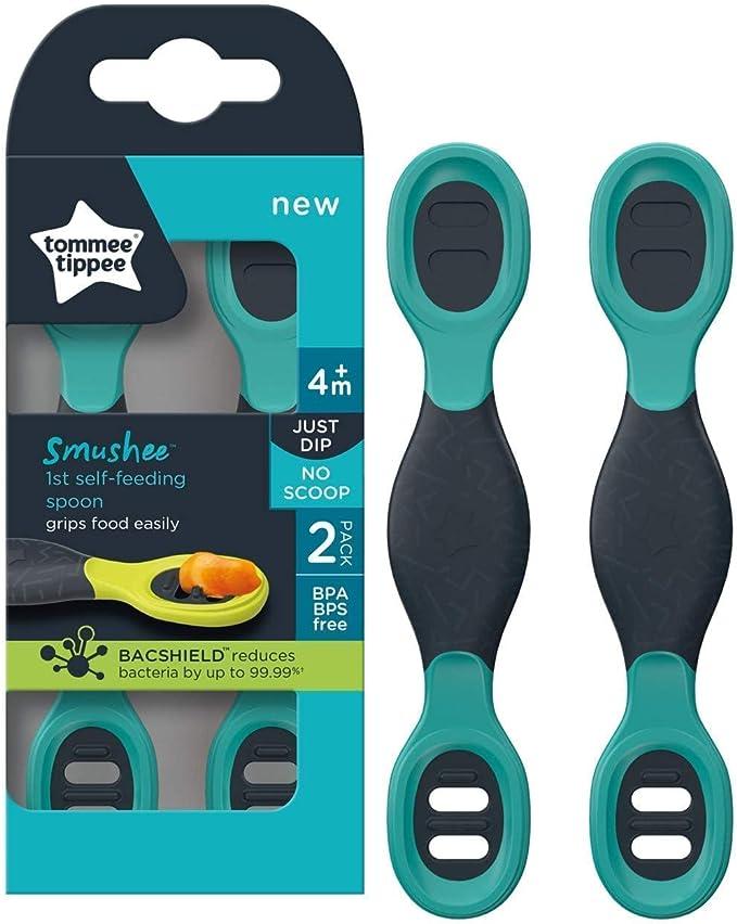 Tommee Tippee Smushee First Self Feeding Spoon, 4 m+ ( Pack of 2) - Zrafh.com - Your Destination for Baby & Mother Needs in Saudi Arabia