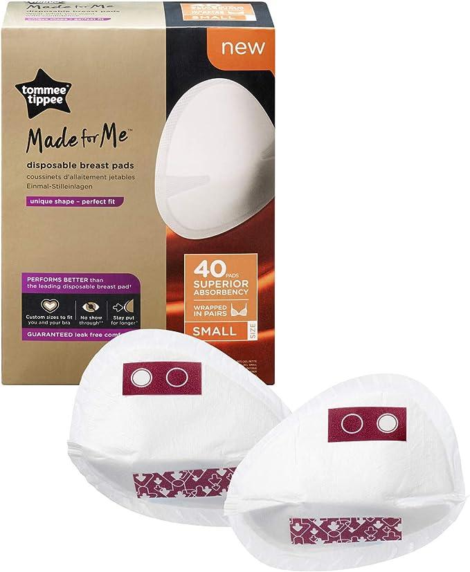 Tommee Tippee Made For Me Disposable Breast Pads 40pcs Wrapped In Pairs Small Size - Zrafh.com - Your Destination for Baby & Mother Needs in Saudi Arabia