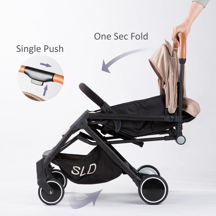 Teknum SLD Stroller Combo with Elite Diaper Bag, Changing Mat and Stroller Hooks - Khaki - Zrafh.com - Your Destination for Baby & Mother Needs in Saudi Arabia