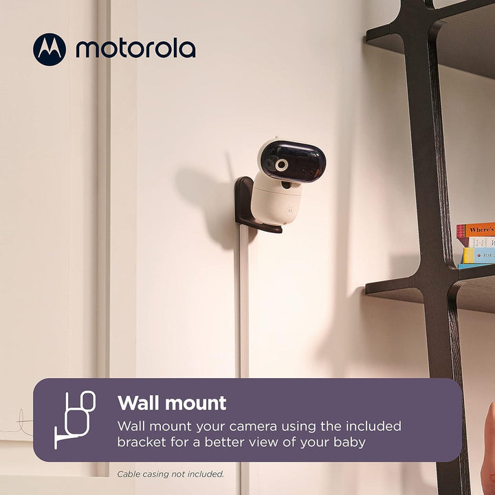 Motorola Baby Monitor Camera PIP1010 - WiFi Motorized Video Camera with HD 1080p - Connects to Smart Phone App - Remote Pan, Tilt, Zoom - Two-Way Audio, Room Temp Sensor, Lullabies, Night Vision - Zrafh.com - Your Destination for Baby & Mother Needs in Saudi Arabia