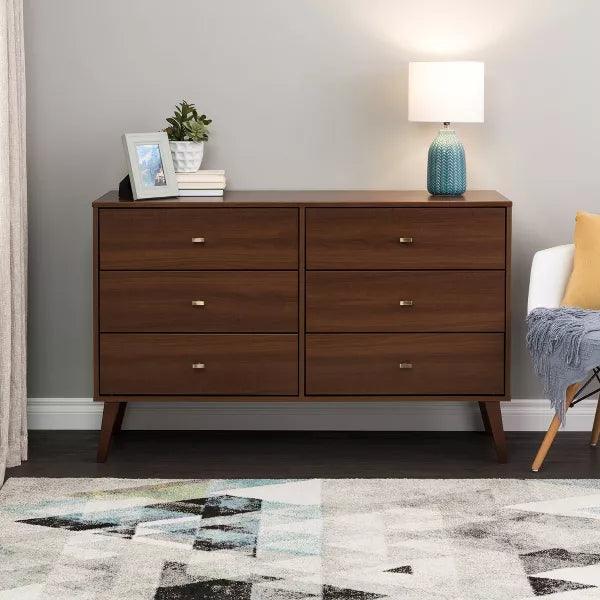 Alhome Brown Unit Drawers Elegant and Functional Storage Unit in Compressed Wood - Zrafh.com - Your Destination for Baby & Mother Needs in Saudi Arabia
