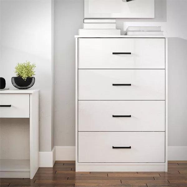 Alhome White Unit Drawers Contemporary Storage Solution in Compressed Wood - Zrafh.com - Your Destination for Baby & Mother Needs in Saudi Arabia