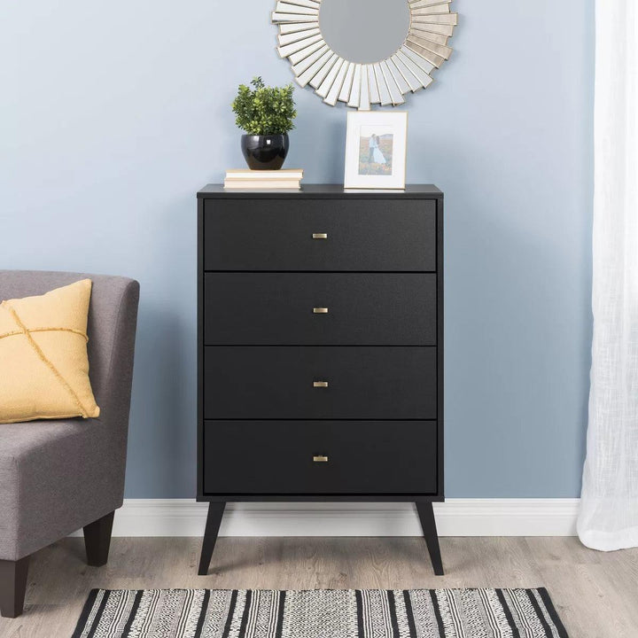 Alhome Black Unit Drawers for Modern Storage Solutions - Zrafh.com - Your Destination for Baby & Mother Needs in Saudi Arabia