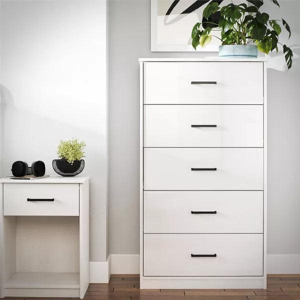 Alhome White Unit Drawers Modern and Functional Storage Unit in Compressed Wood - Zrafh.com - Your Destination for Baby & Mother Needs in Saudi Arabia