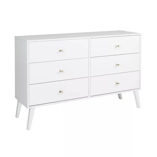 Alhome White Unit Drawers Modern and Efficient Storage Solution in Compressed Wood - Zrafh.com - Your Destination for Baby & Mother Needs in Saudi Arabia
