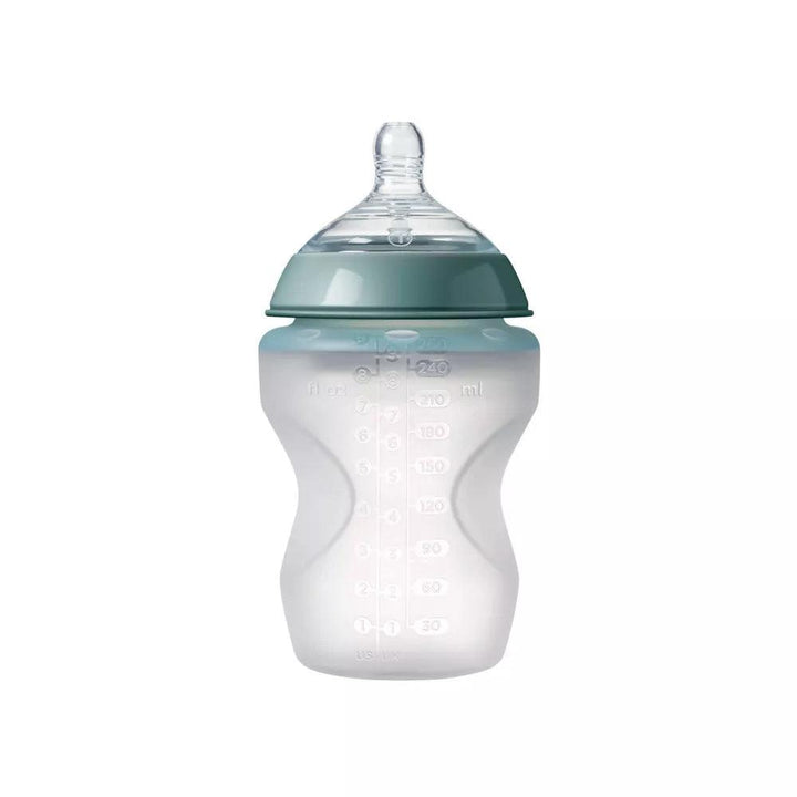 Tommee Tippee Closer to Nature Soft Feel Silicone Slow Flow Baby Bottles with Anti-Colic Valve - 2 Pieces-260ML - Zrafh.com - Your Destination for Baby & Mother Needs in Saudi Arabia