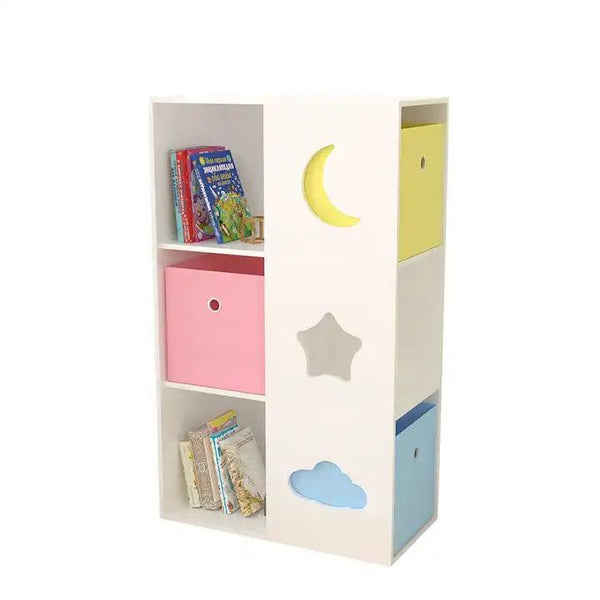 Dreeba Wooden Customized Children's Playroom Furniture Toy Organizer With Bookshelf And Children's Book Storage Cabinet - White - Zrafh.com - Your Destination for Baby & Mother Needs in Saudi Arabia