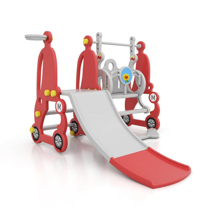 Dreeba 3-in-1 Kids Slide and Swing Playset With Basketball Hoop JW-301 - Zrafh.com - Your Destination for Baby & Mother Needs in Saudi Arabia