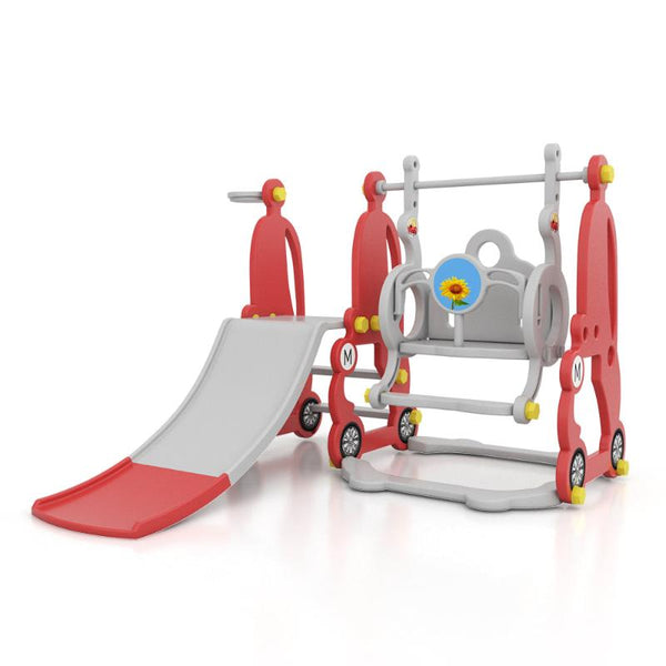 Dreeba 3-in-1 Kids Slide and Swing Playset With Basketball Hoop JW-301 - Zrafh.com - Your Destination for Baby & Mother Needs in Saudi Arabia