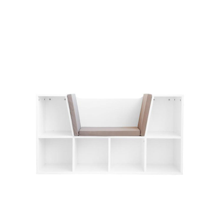 Dreeba Bookcase With Reading Nook - White - Zrafh.com - Your Destination for Baby & Mother Needs in Saudi Arabia