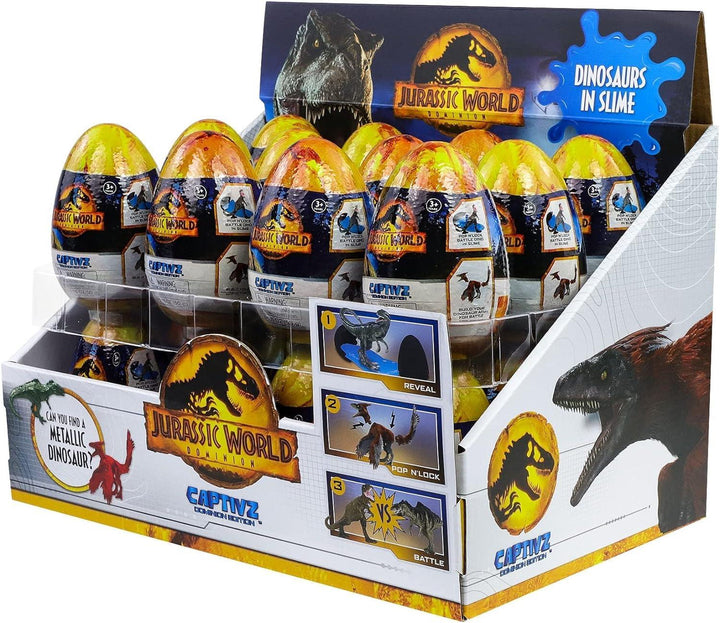 Jurassic World Captivz Dominion Edition Slime Surprise Egg with 4 surprises Asst. - Zrafh.com - Your Destination for Baby & Mother Needs in Saudi Arabia