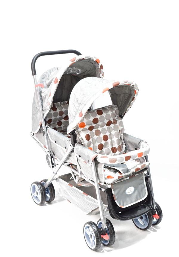 Amla Baby - Twin Stroller, Beige Color 2112Be - Zrafh.com - Your Destination for Baby & Mother Needs in Saudi Arabia