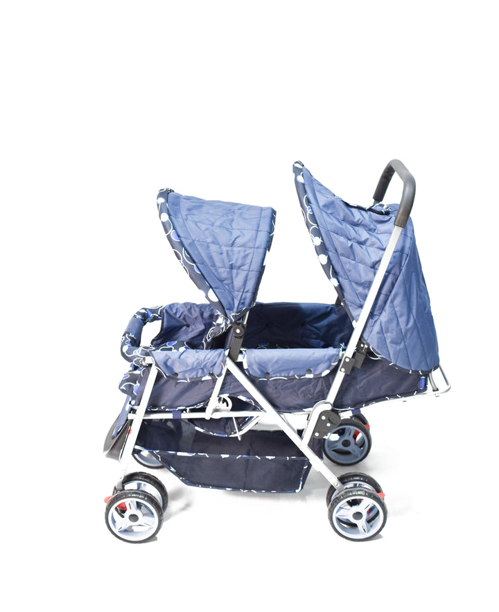 Amla Baby - Twin Stroller, Blue Color 2112B - Zrafh.com - Your Destination for Baby & Mother Needs in Saudi Arabia