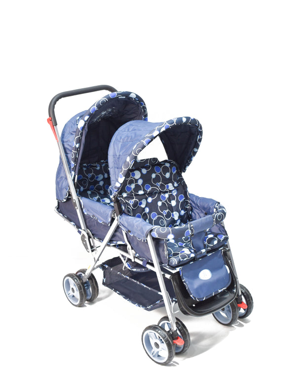 Amla Baby - Twin Stroller, Blue Color 2112B - Zrafh.com - Your Destination for Baby & Mother Needs in Saudi Arabia