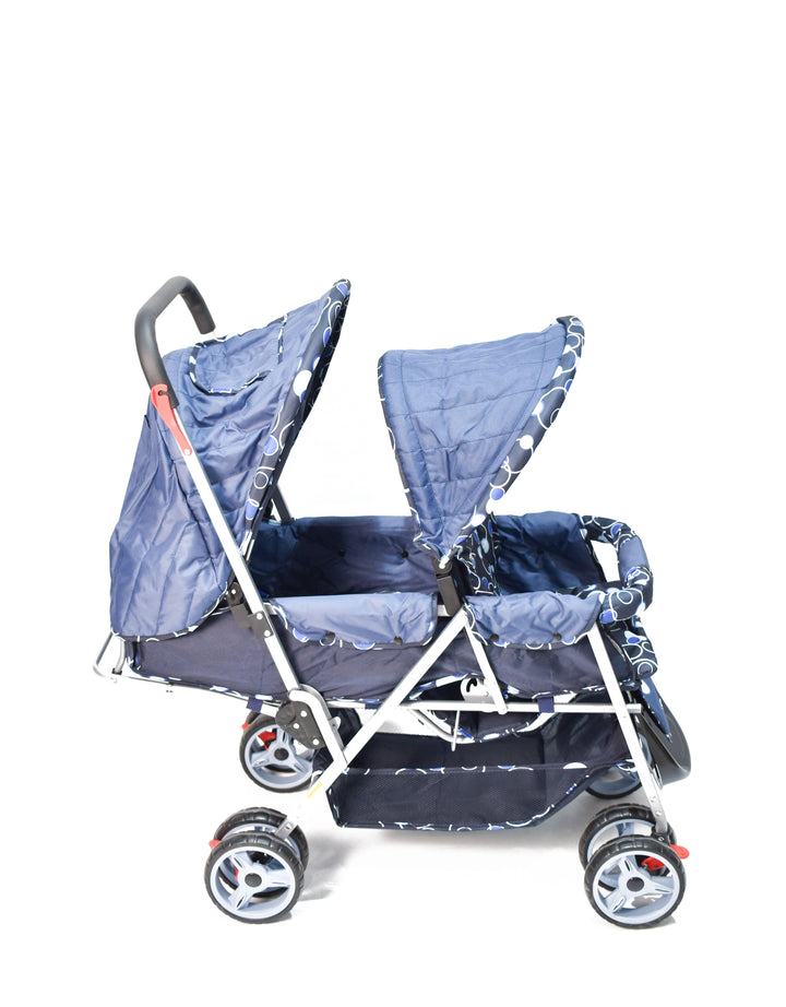 Amla Baby - Twin Stroller, Blue Color 2112B - Zrafh.com - Your Destination for Baby & Mother Needs in Saudi Arabia