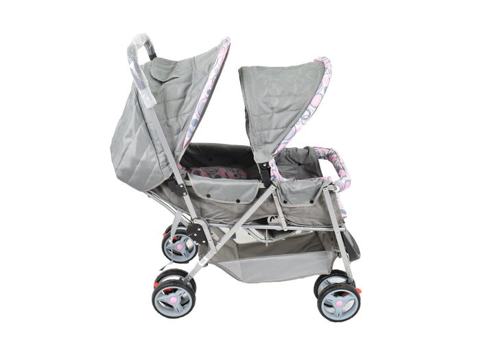 Amla Baby - Twin Twin Pushchair, Pink 2112P - Zrafh.com - Your Destination for Baby & Mother Needs in Saudi Arabia