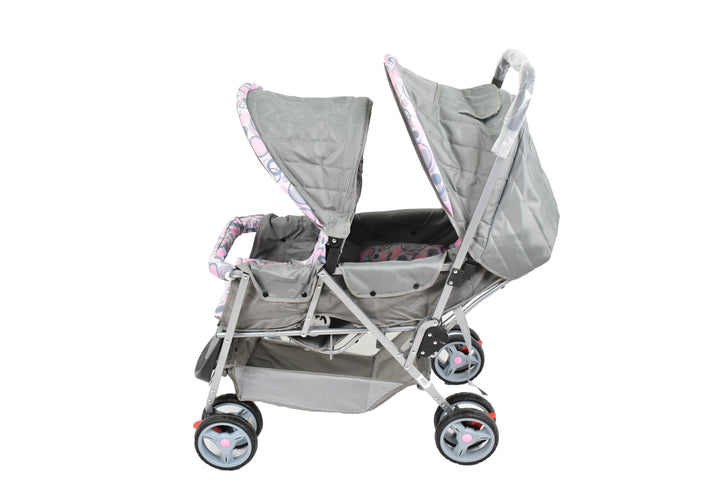 Amla Baby - Twin Twin Pushchair, Pink 2112P - Zrafh.com - Your Destination for Baby & Mother Needs in Saudi Arabia