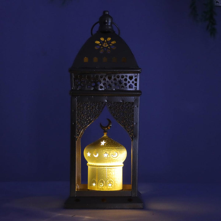 Family Ship Iron Ramadan lantern with golden lighting - Zrafh.com - Your Destination for Baby & Mother Needs in Saudi Arabia