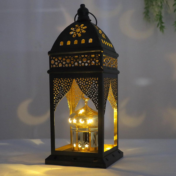 Family Ship Iron Ramadan lantern with black lighting - Zrafh.com - Your Destination for Baby & Mother Needs in Saudi Arabia