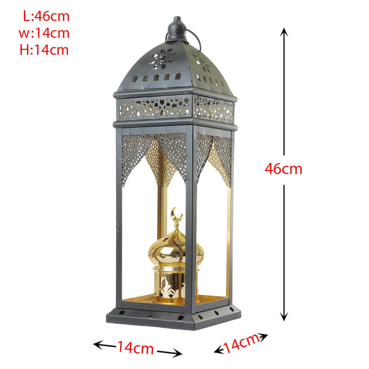 Family Ship Iron Ramadan lantern with black lighting - Zrafh.com - Your Destination for Baby & Mother Needs in Saudi Arabia