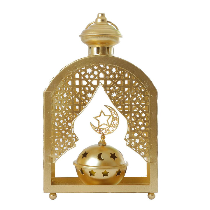 Family Ship Iron Ramadan lantern with golden lighting - Zrafh.com - Your Destination for Baby & Mother Needs in Saudi Arabia