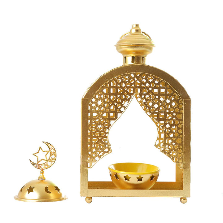 Family Ship Iron Ramadan lantern with golden lighting - Zrafh.com - Your Destination for Baby & Mother Needs in Saudi Arabia