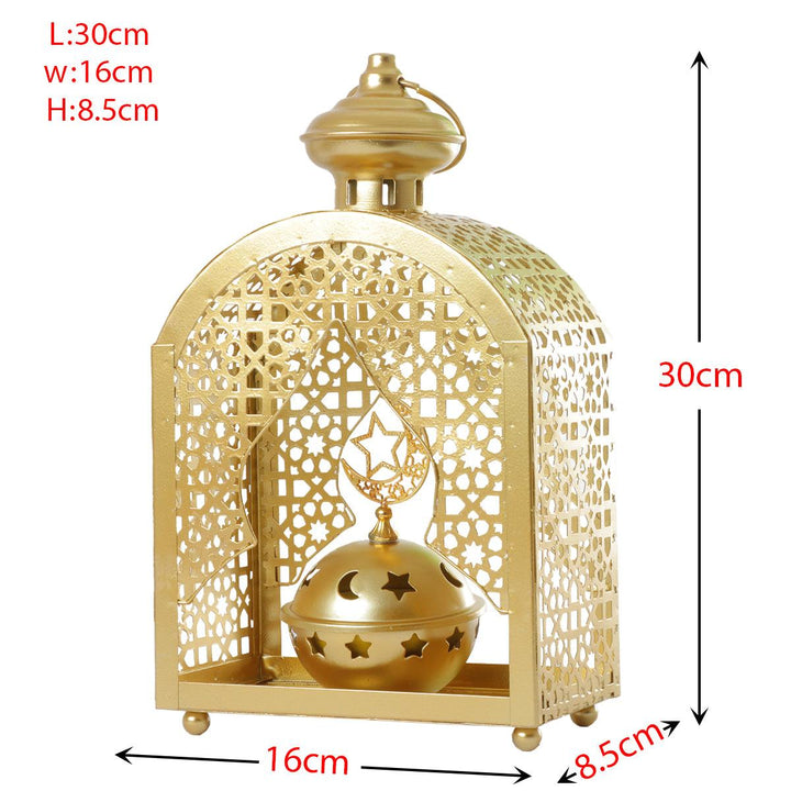 Family Ship Iron Ramadan lantern with golden lighting - Zrafh.com - Your Destination for Baby & Mother Needs in Saudi Arabia