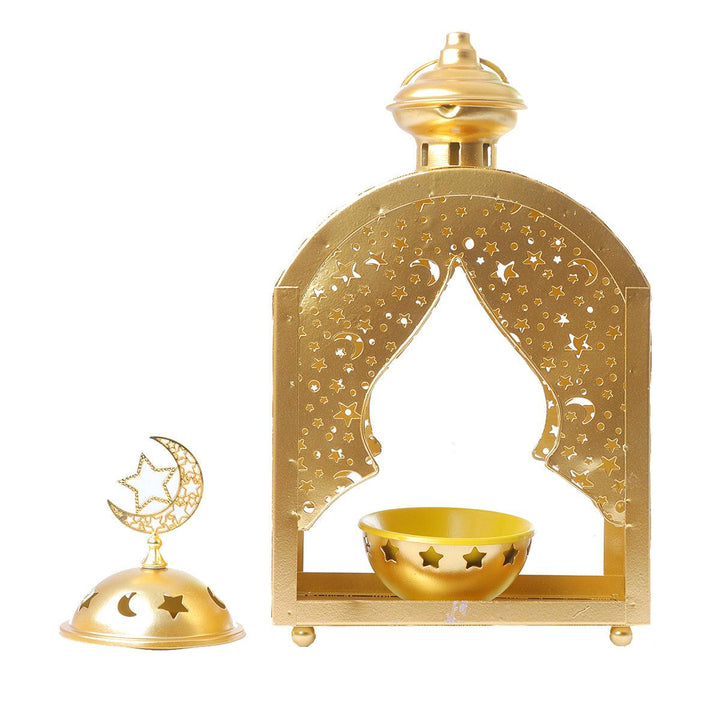 Family Ship Iron Ramadan lantern with golden lighting - Zrafh.com - Your Destination for Baby & Mother Needs in Saudi Arabia