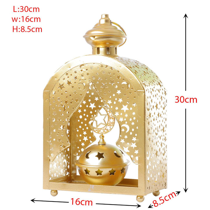 Family Ship Iron Ramadan lantern with golden lighting - Zrafh.com - Your Destination for Baby & Mother Needs in Saudi Arabia