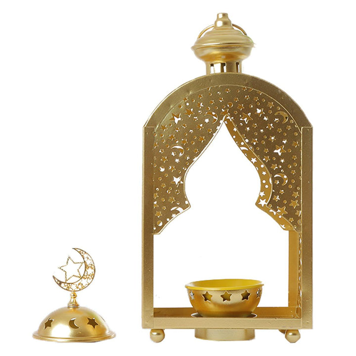 Family Ship Iron Ramadan lantern with golden lighting - Zrafh.com - Your Destination for Baby & Mother Needs in Saudi Arabia