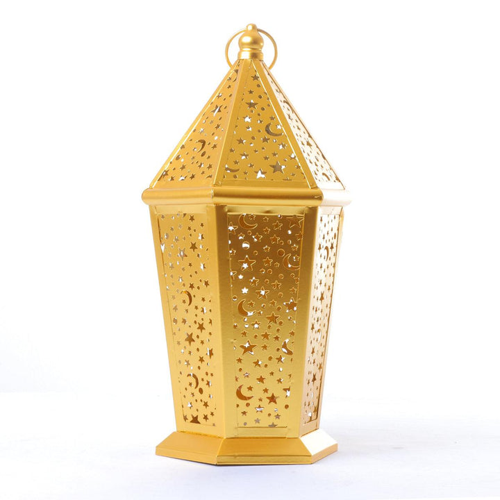 Family Ship Iron Ramadan lantern with golden lighting - Zrafh.com - Your Destination for Baby & Mother Needs in Saudi Arabia