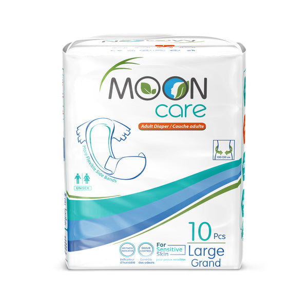 Mooncare Adult Diapers Large 10 Pieces (100-150cm) Unisex