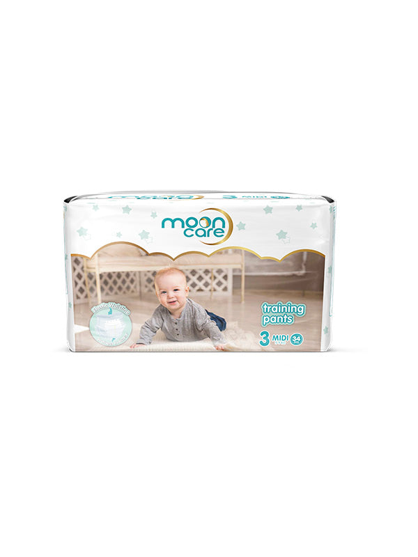 Mooncare Eco Package Panty Diaper - Midi Size 3 - 34 Pieces - Zrafh.com - Your Destination for Baby & Mother Needs in Saudi Arabia