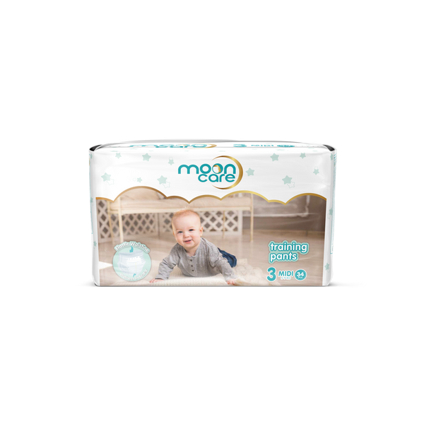 Mooncare Eco Package Panty Diaper - Midi Size 3 - 34 Pieces - Zrafh.com - Your Destination for Baby & Mother Needs in Saudi Arabia