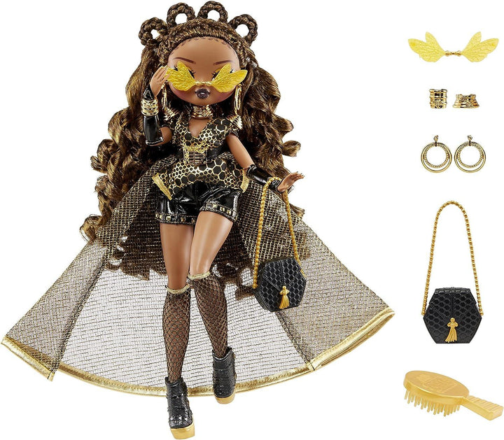 L.O.L. Surprise! 707 OMG Fierce Fashion Doll - Royal Bee, 11.5-inch Doll with Surprises Including Outfits and Accessories - Zrafh.com - Your Destination for Baby & Mother Needs in Saudi Arabia