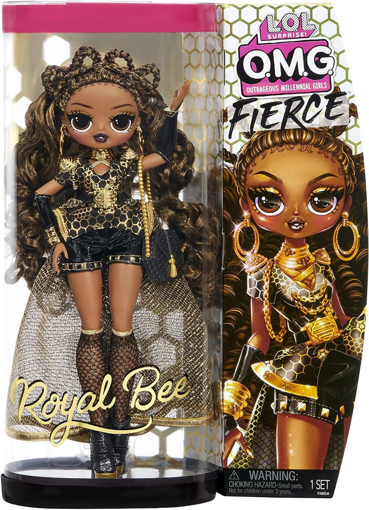 L.O.L. Surprise! 707 OMG Fierce Fashion Doll - Royal Bee, 11.5-inch Doll with Surprises Including Outfits and Accessories - Zrafh.com - Your Destination for Baby & Mother Needs in Saudi Arabia