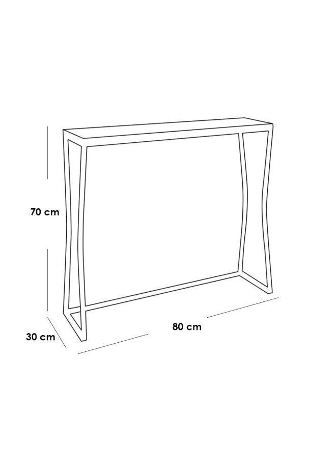 Alhome Entrance Table 80 x 30 x 70 cm - Black and White - AL-163 - Zrafh.com - Your Destination for Baby & Mother Needs in Saudi Arabia