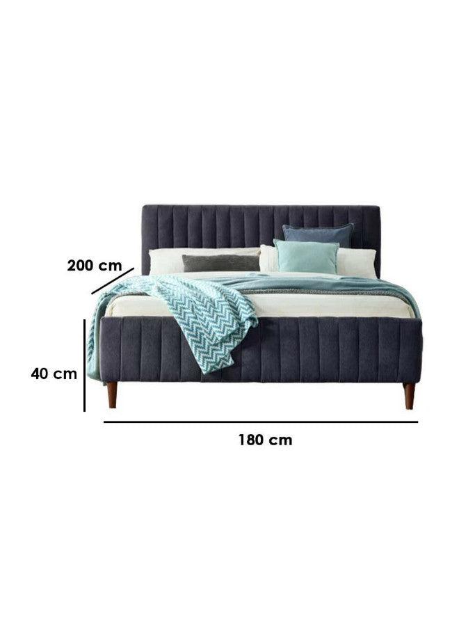 Alhome King Color Double Bed - 200x180x40 cm - Navy - AL-180 - Zrafh.com - Your Destination for Baby & Mother Needs in Saudi Arabia