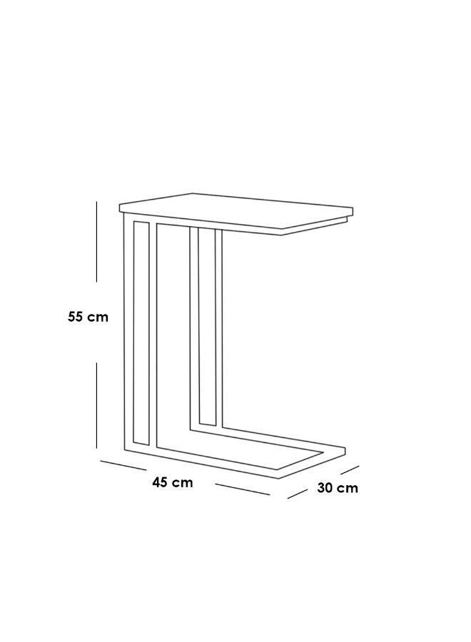 Alhome Wooden Side Table - 45x30x55 cm - Black - AL-224 - Zrafh.com - Your Destination for Baby & Mother Needs in Saudi Arabia