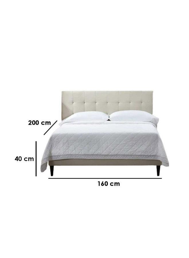 Alhome Single and Half Queen Bed - 200x160x40 cm - Beige - AL-438 - Zrafh.com - Your Destination for Baby & Mother Needs in Saudi Arabia