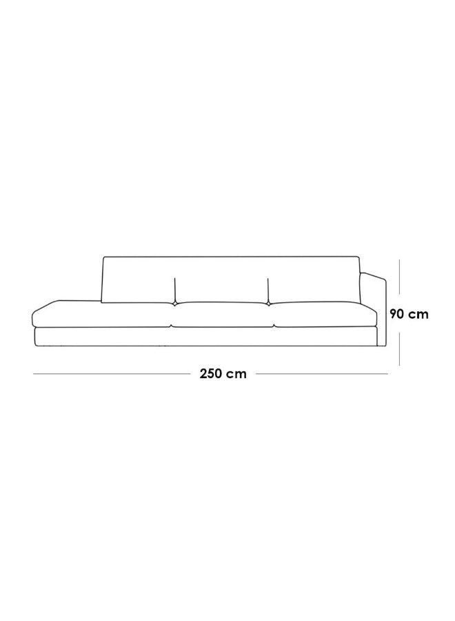 Alhome Corner sofa, size 220x88x85x150 cm - grey - AL-421 - Zrafh.com - Your Destination for Baby & Mother Needs in Saudi Arabia