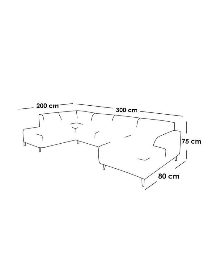 Alhome sofa 300 x 200 x 75 x 80 cm - grey - AL-289 - Zrafh.com - Your Destination for Baby & Mother Needs in Saudi Arabia