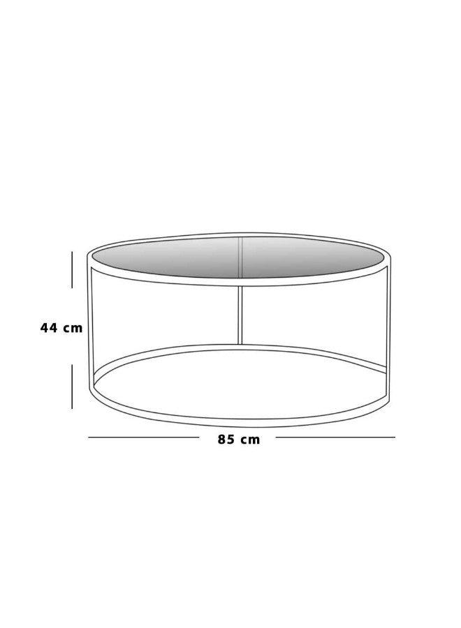 Alhome Center Table - 90 x 50 cm, golden and brown - AL-348 - Zrafh.com - Your Destination for Baby & Mother Needs in Saudi Arabia