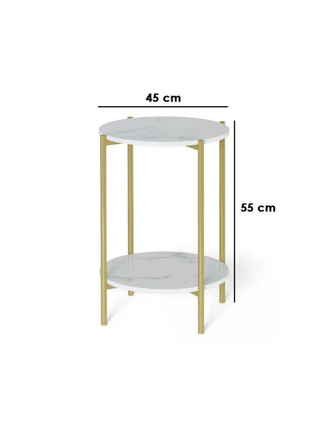 Alhome side table 55 x 45 cm - white - AL-353 - Zrafh.com - Your Destination for Baby & Mother Needs in Saudi Arabia