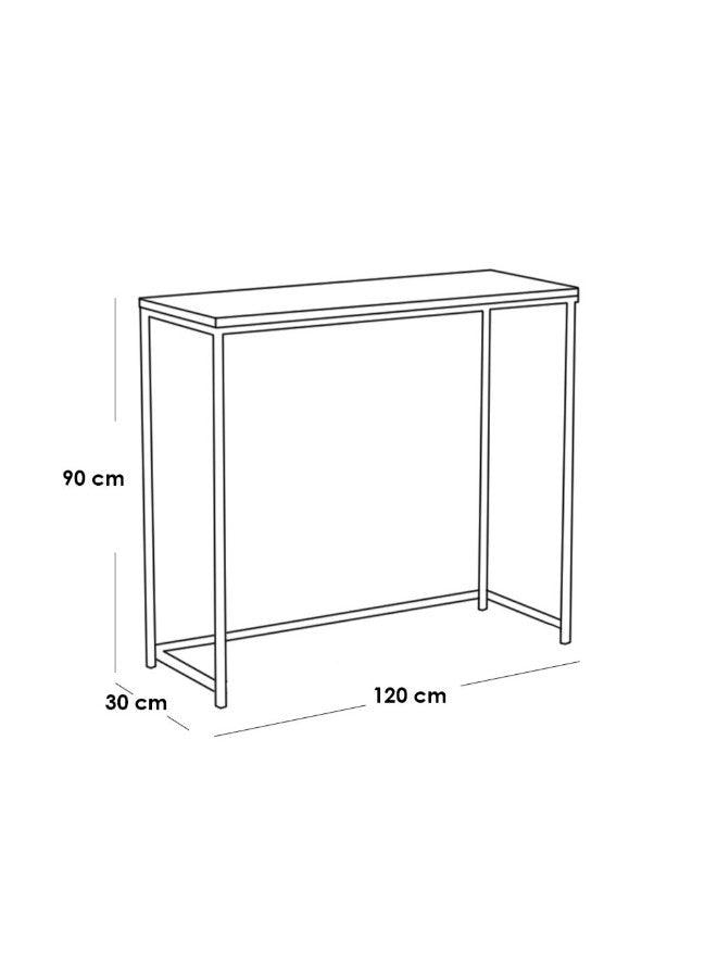 Alhome Entrance Table 120x30x90 cm - Gray and Black - AL-519 - Zrafh.com - Your Destination for Baby & Mother Needs in Saudi Arabia