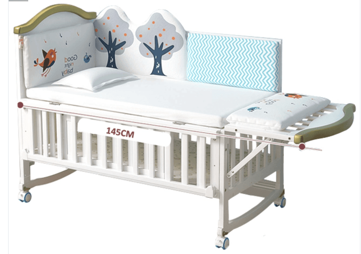 Dreeba Multifunctional Baby Crib - White -WBB598G - ZRAFH